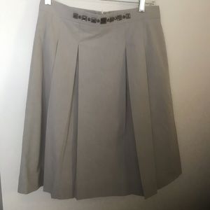 Stone colored pleated skirt